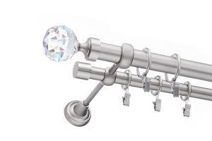 Karnisz metalowy galwanizowany podwójny fi 25+19mm