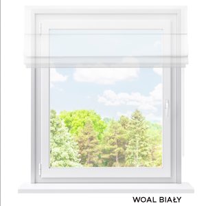 Roleta Rzymska firanowa woalowa biała